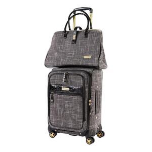 Samantha Brown Vintage 2-Piece Tweed Luggage Set - Black -